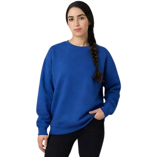 Essential Oversized Unisex Crewneck - Deep Blue