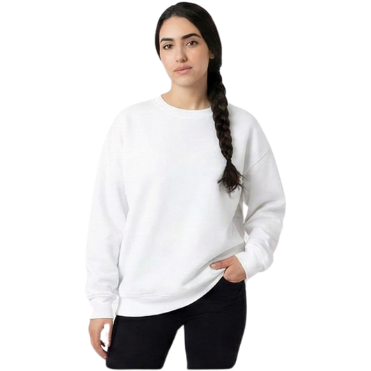 Essential Oversized Unisex Crewneck - Soft White