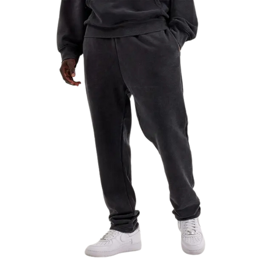 Acid Wash Unisex Stight leg Sweatpants - Gray