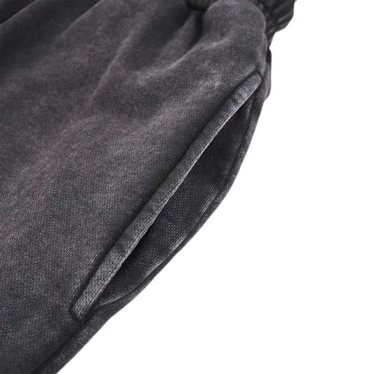Acid Wash Unisex Stight leg Sweatpants - Gray