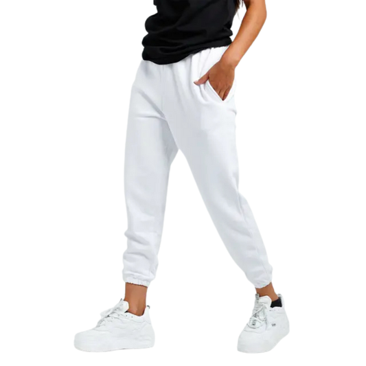 Essential Unisex Cuffed Sweatpants - Soft White