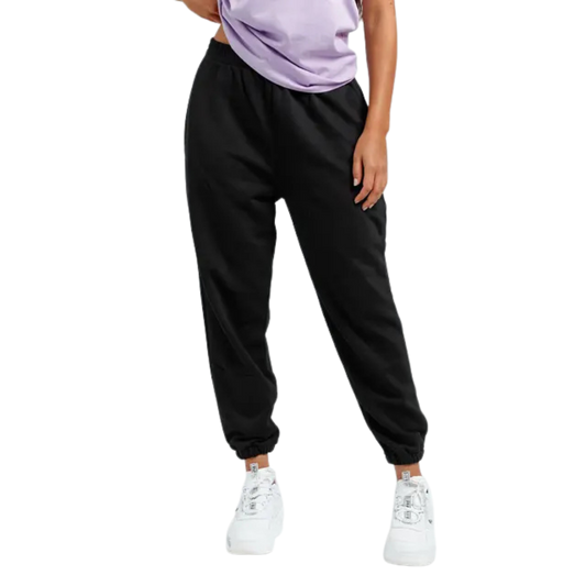 Essential Unisex Cuffed Sweatpants - Jet Black