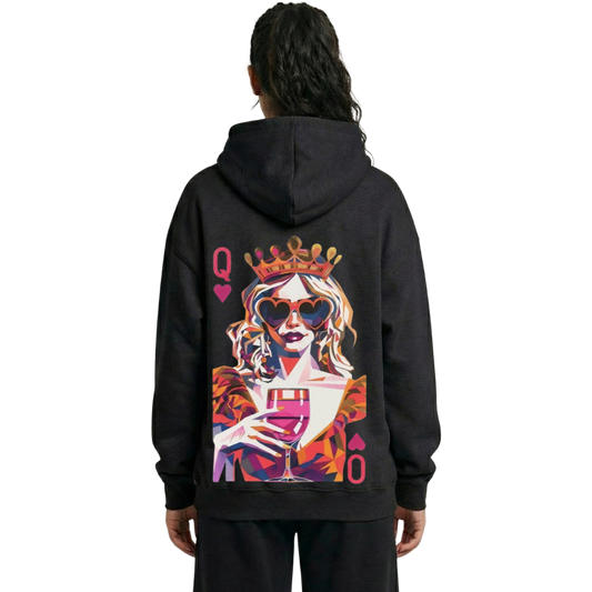 Queen Of Hearts Oversized Hoodie