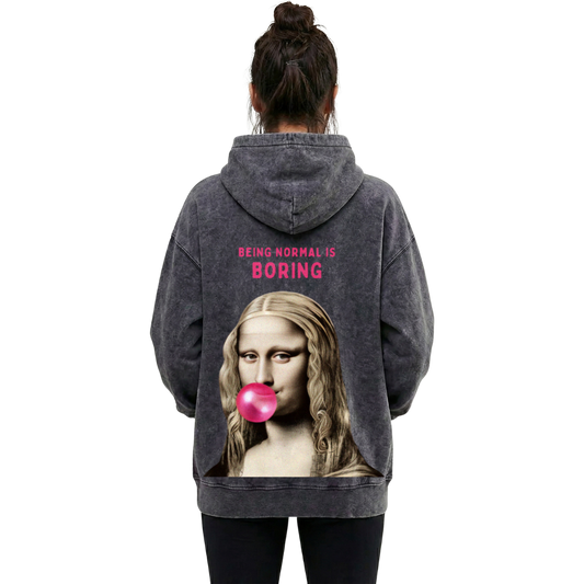 Being Normal Is Boring Acid Wash Hoodie