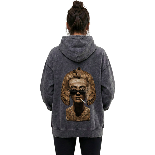 Pharaohs: Queens of Power "Cleopatra" - Acid Wash Hoodie