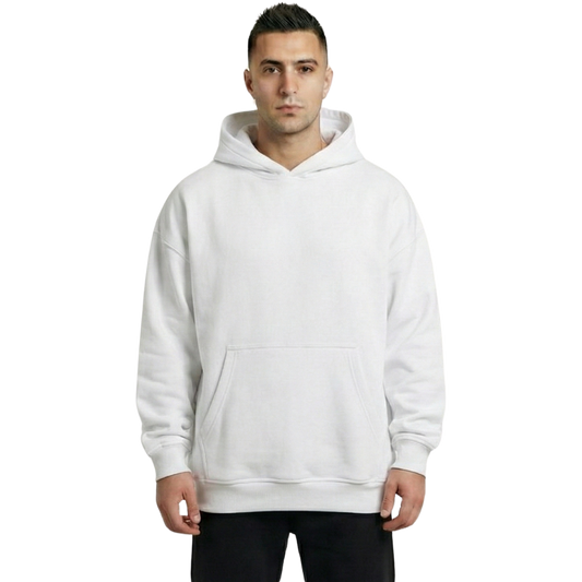 Essential Oversized Unisex Hoodie - Soft White