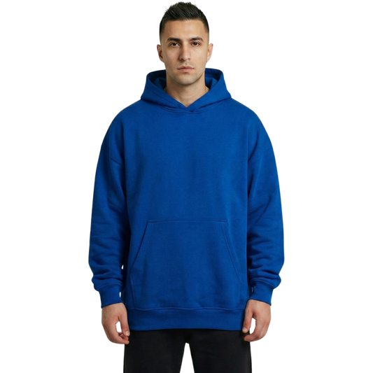 Essential Oversized Unisex Hoodie - Deep Blue
