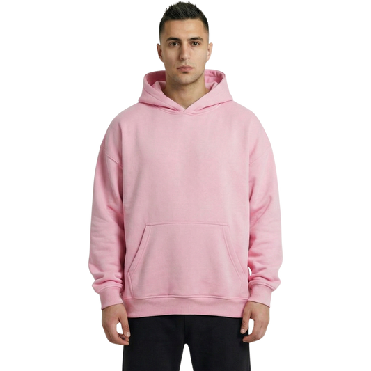 Essential Oversized Unisex Hoodie - Soft Pink