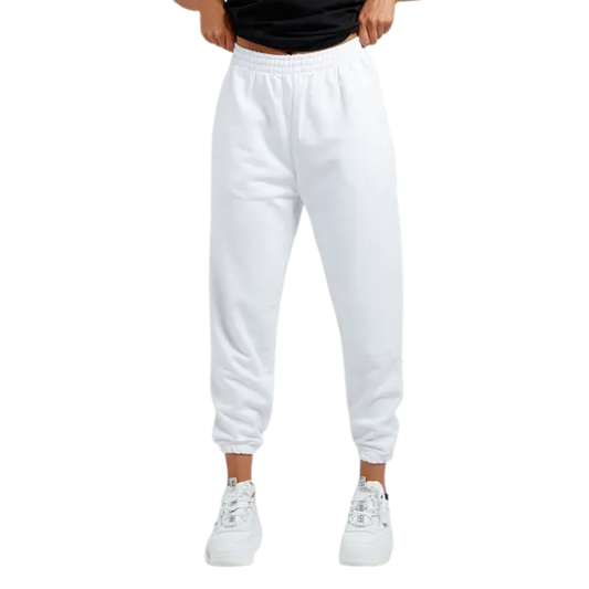 Essential Unisex Cuffed Sweatpants - Soft White
