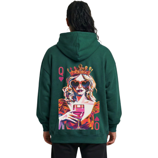 Queen Of Hearts Oversized Hoodie
