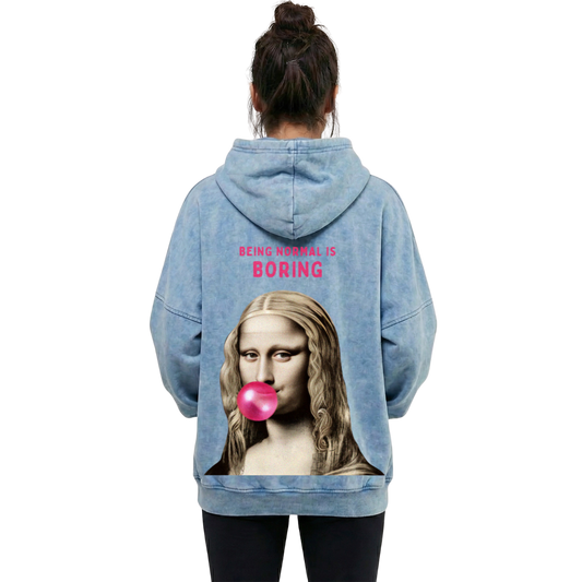 Being Normal Is Boring Acid Wash Hoodie