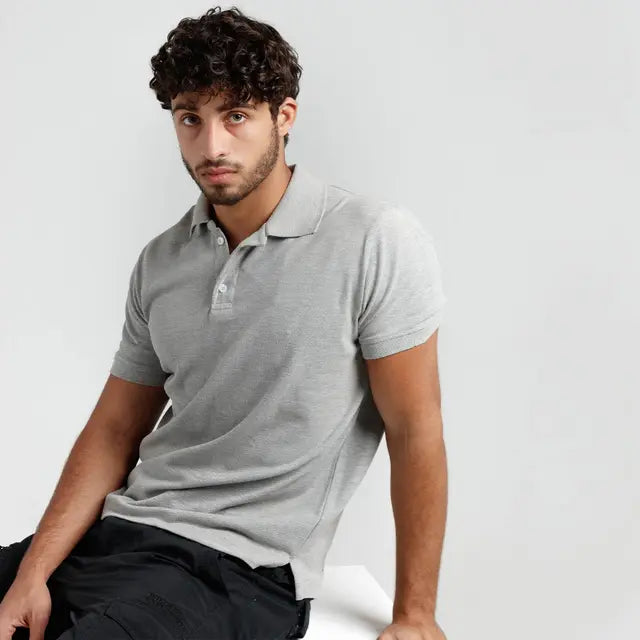 NYBD Everyday Polo T-Shirt in Grey