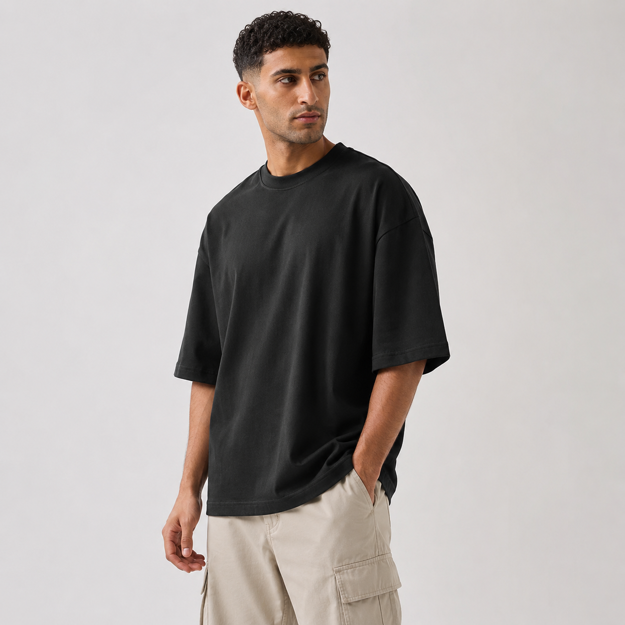 NYBD Premium Heavyweight Oversized T-Shirt in Black