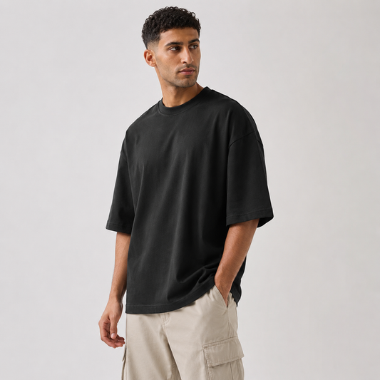 NYBD Premium Heavyweight Oversized T-Shirt in Black