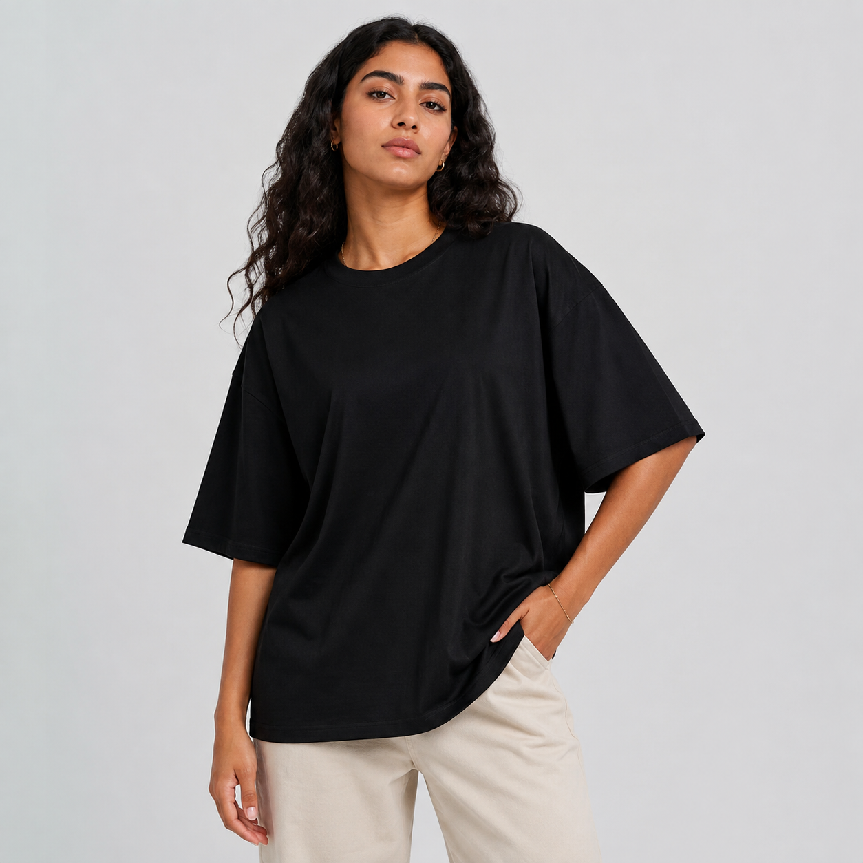 NYBD Summerweight Oversized T-Shirt in Black