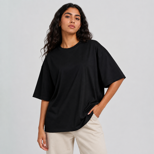 NYBD Summerweight Oversized T-Shirt in Black