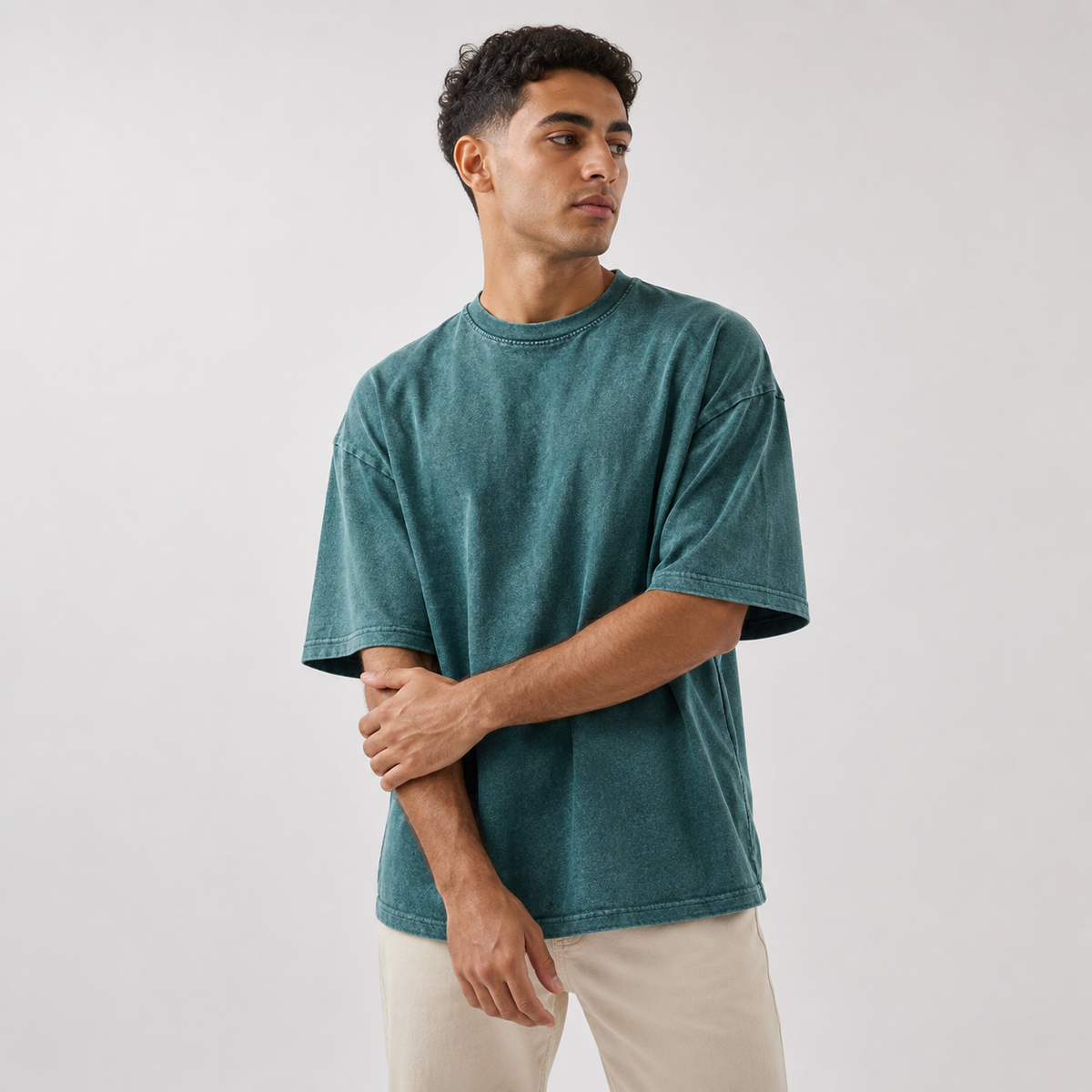 NYBD Washed Oversized T-Shirt in Green