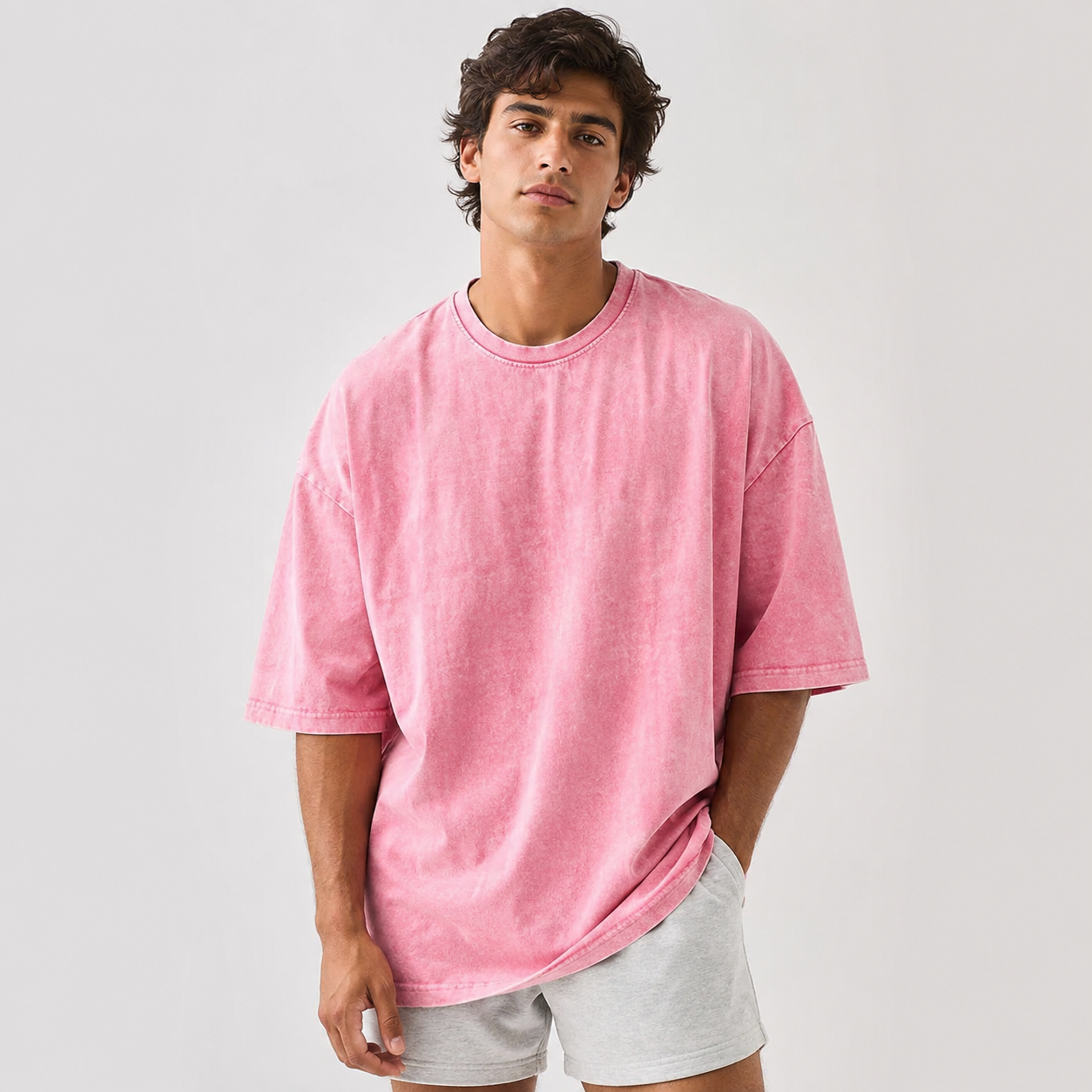 NYBD Washed Oversized T-Shirt in Pink